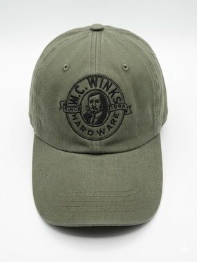W.C. WINKS HARDWARE 2014 Olive Green Cotton Dad Hat Cap Adjustable